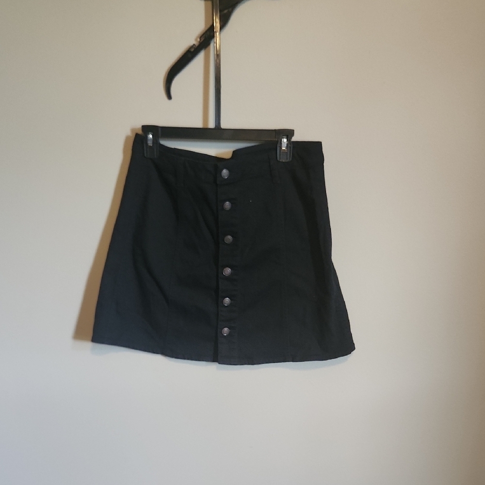 Black Button-Up Skirt